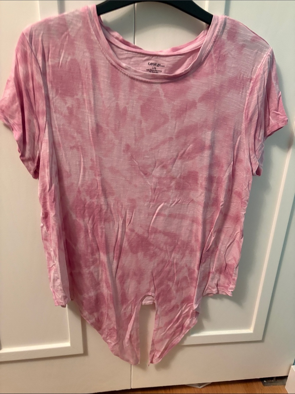 George Pink Tie-Dye Print Short Sleeve Tee